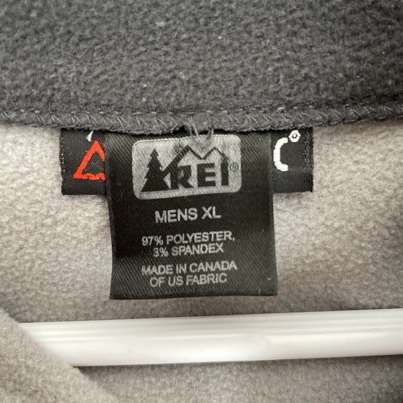 REI Pullover Men's Size Extra Large Gray Black Vintage Performance Stretch - Picture 5 of 8